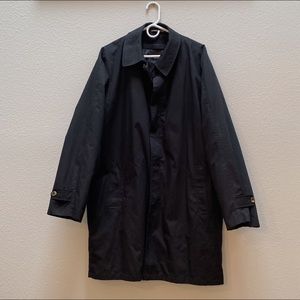 Men’s Claiborne Black Trench with Liner, XL